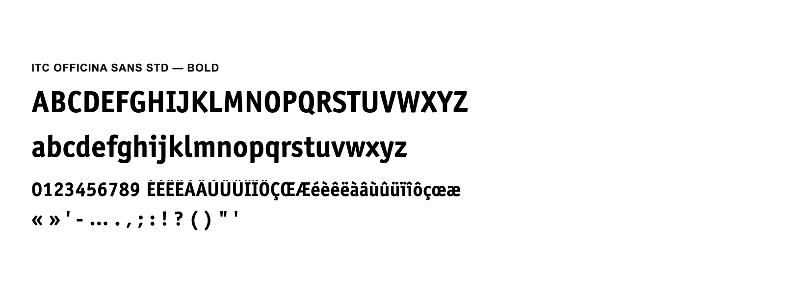 Spécimen de ITC Officina Sans Std Bold