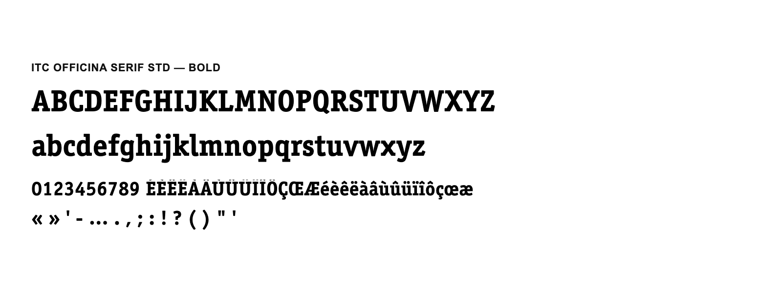 Spécimen de ITC Officina Serif Std Bold