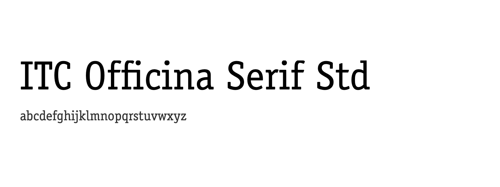 Spécimen de ITC Officina Serif Std