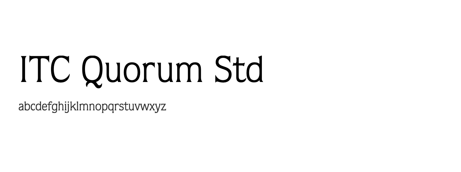 Spécimen de ITC Quorum Std