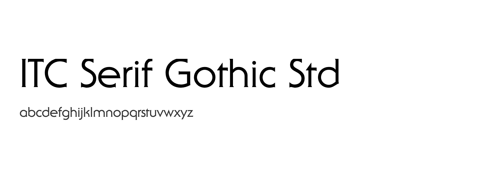 Spécimen de ITC Serif Gothic Std