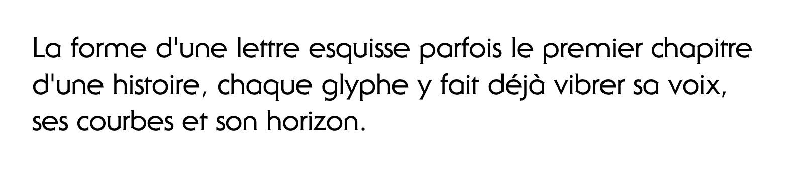 Phrase commune composée en ITC Serif Gothic Std