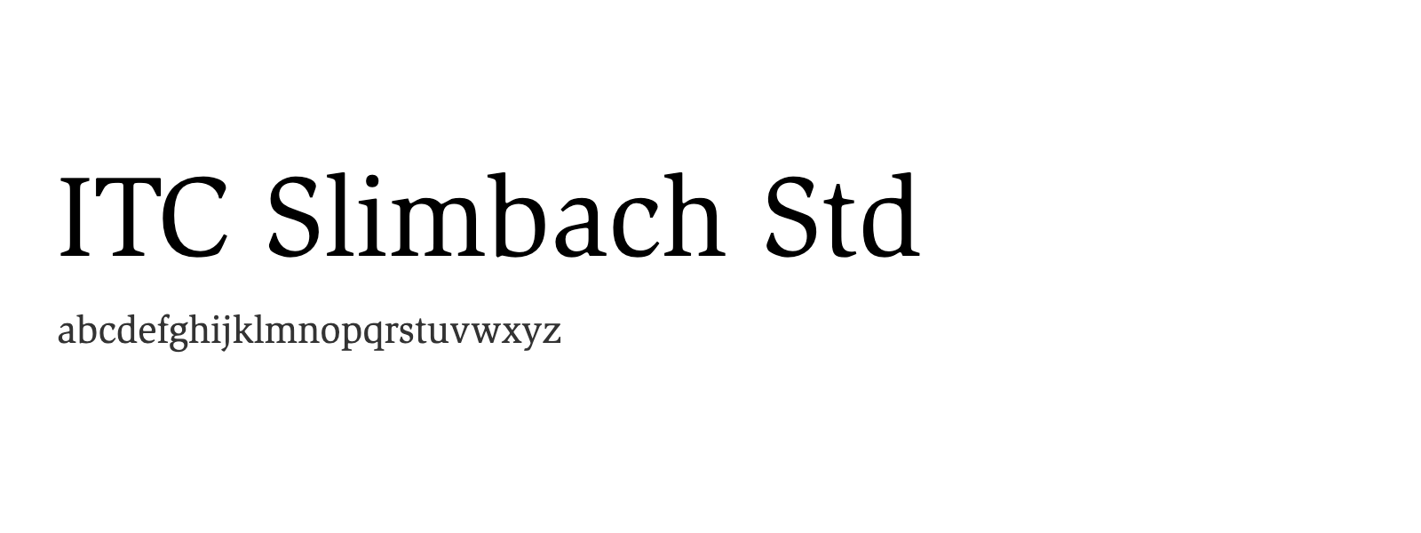 Spécimen de ITC Slimbach Std