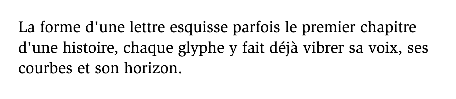 Phrase commune composée en ITC Slimbach Std