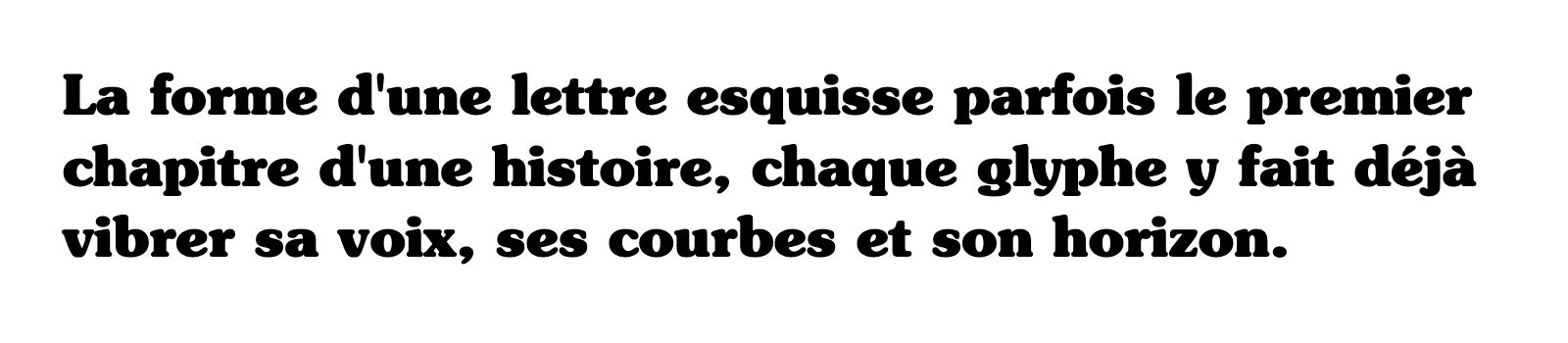 Phrase commune composée en ITC Souvenir Std