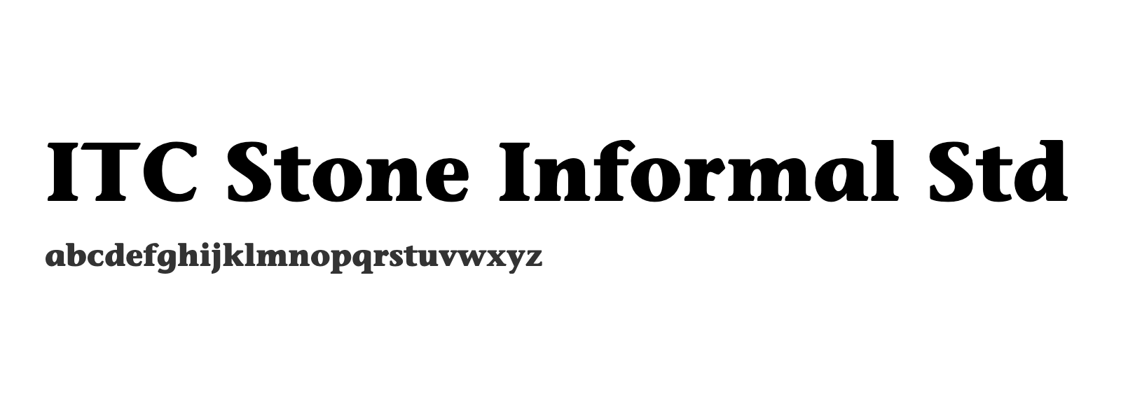 Spécimen de ITC Stone Informal Std