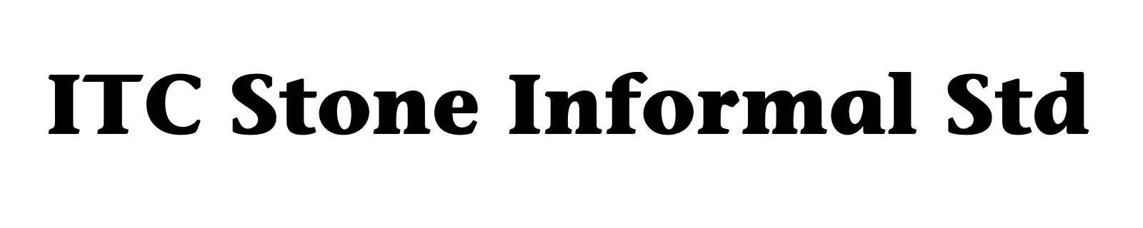 Nom de la famille ITC Stone Informal Std composé dans la police