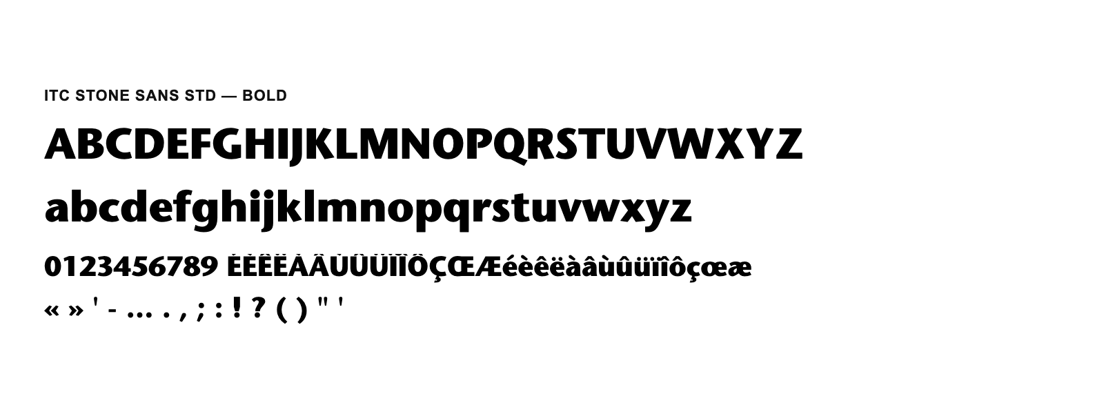 Spécimen de ITC Stone Sans Std Bold
