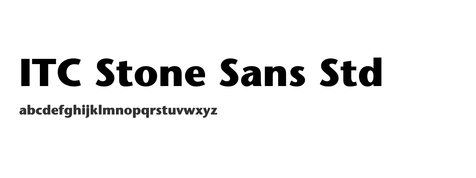 Spécimen de ITC Stone Sans Std