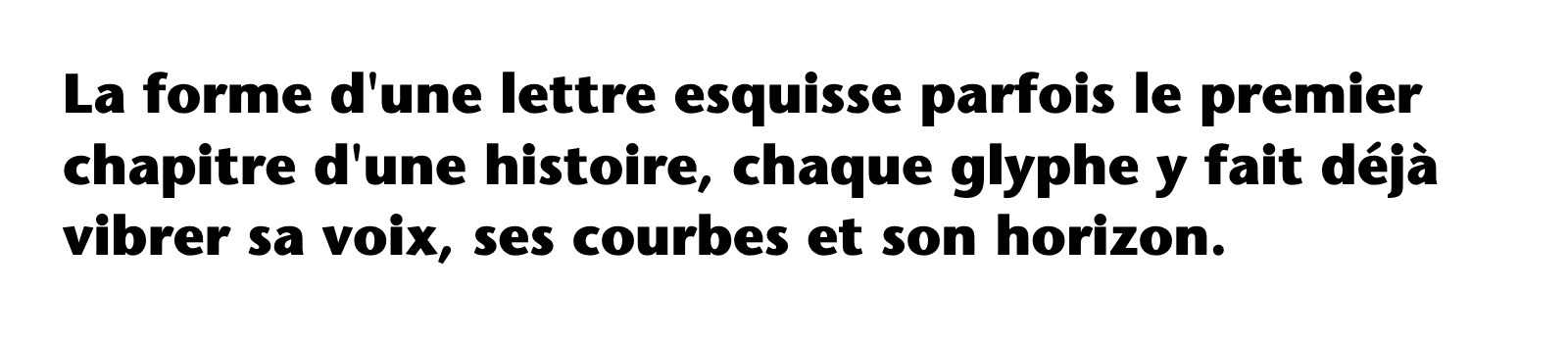 Phrase commune composée en ITC Stone Sans Std