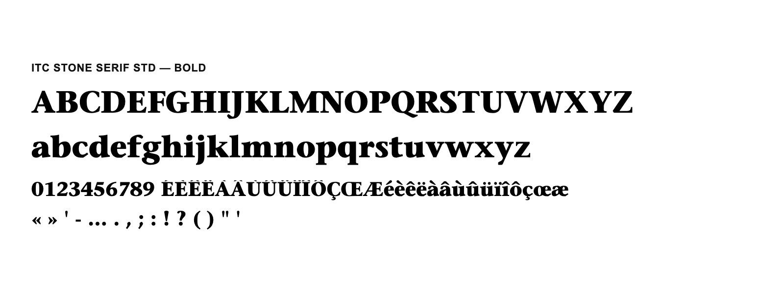 Spécimen de ITC Stone Serif Std Bold