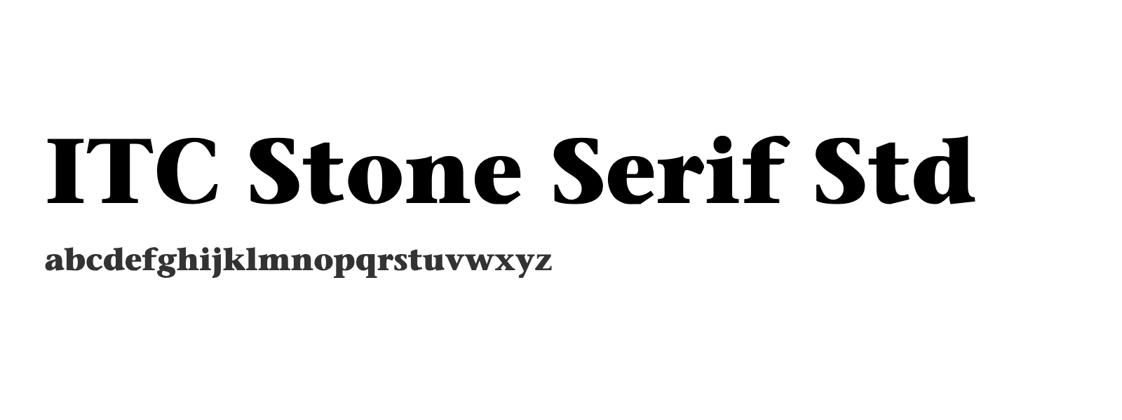 Spécimen de ITC Stone Serif Std