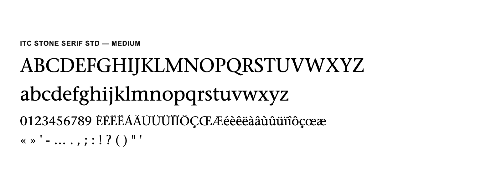 Spécimen de ITC Stone Serif Std Medium