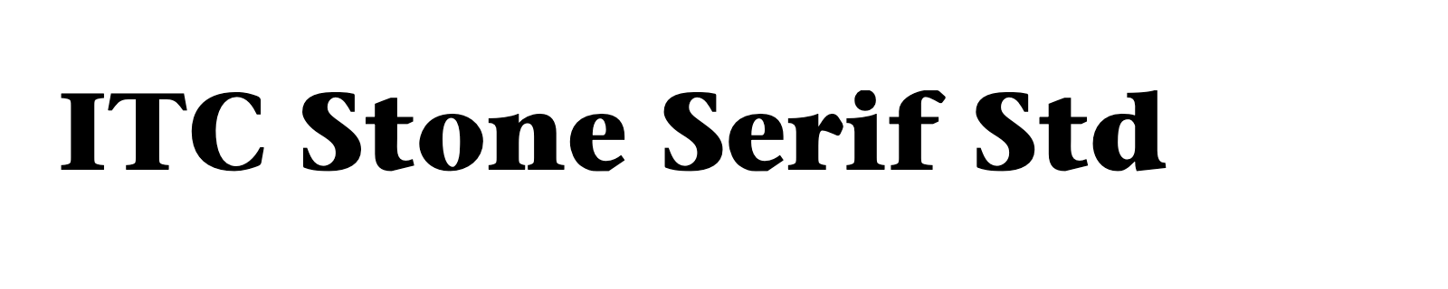 Nom de la famille ITC Stone Serif Std composé dans la police