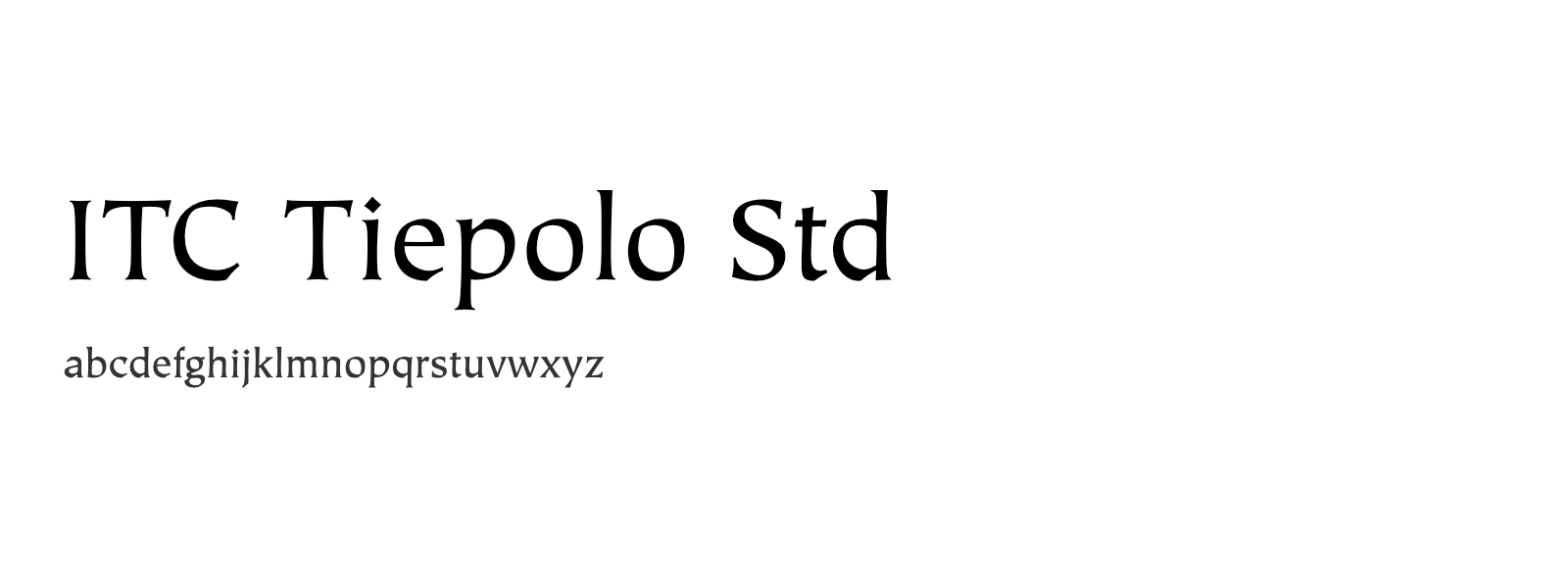 Spécimen de ITC Tiepolo Std