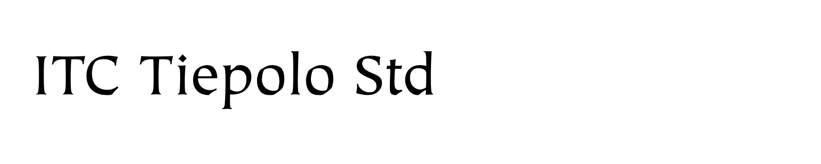 Nom de la famille ITC Tiepolo Std composé dans la police