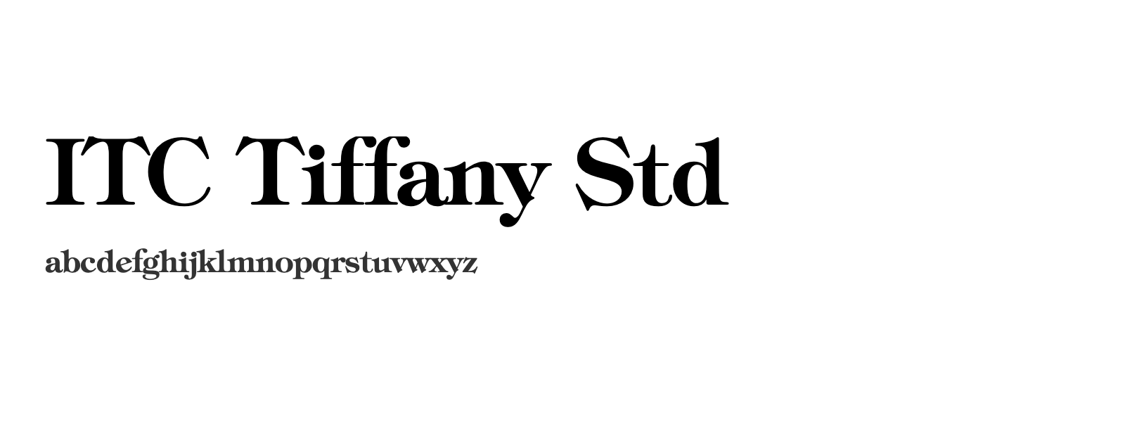 Spécimen de ITC Tiffany Std