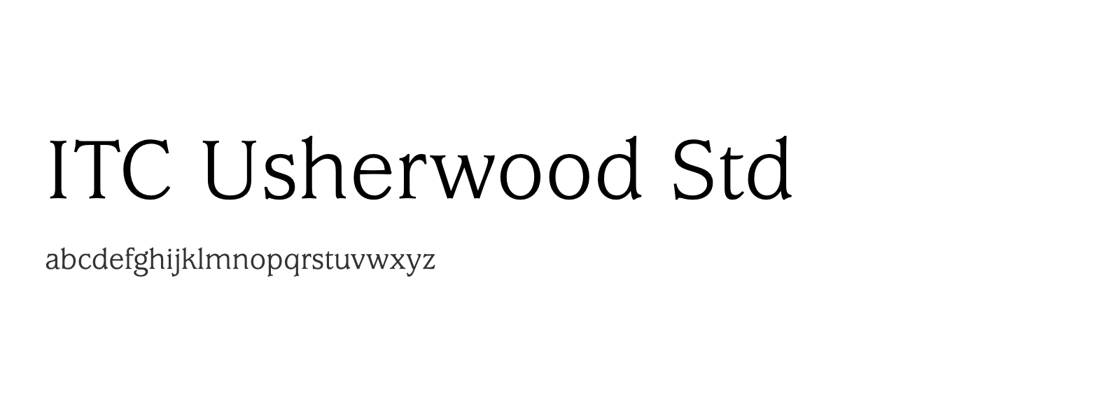 Spécimen de ITC Usherwood Std