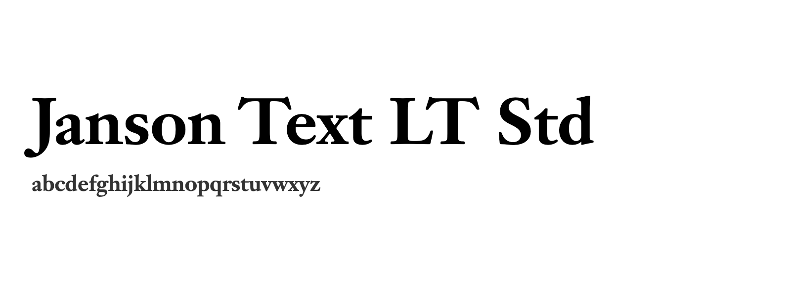 Spécimen de Janson Text LT Std