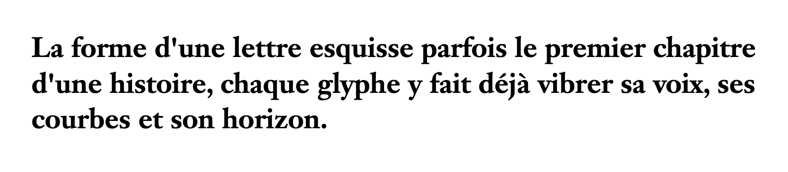 Phrase commune composée en Janson Text LT Std