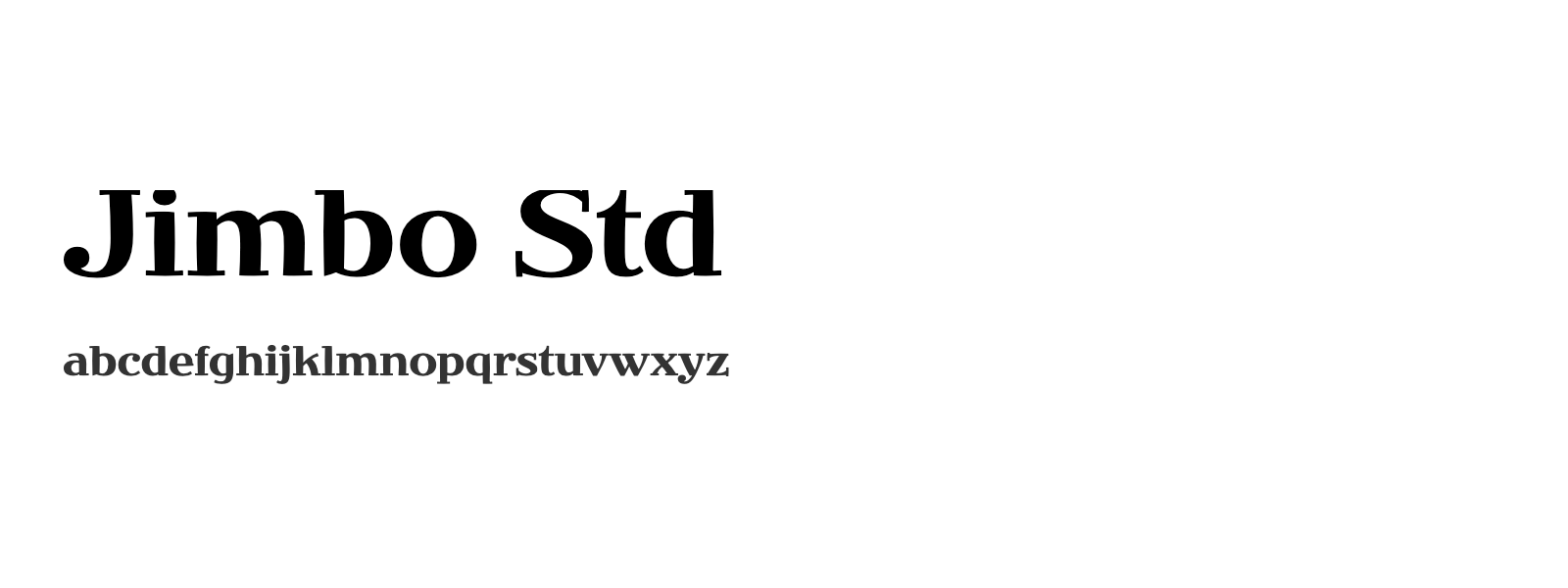 Spécimen de Jimbo Std