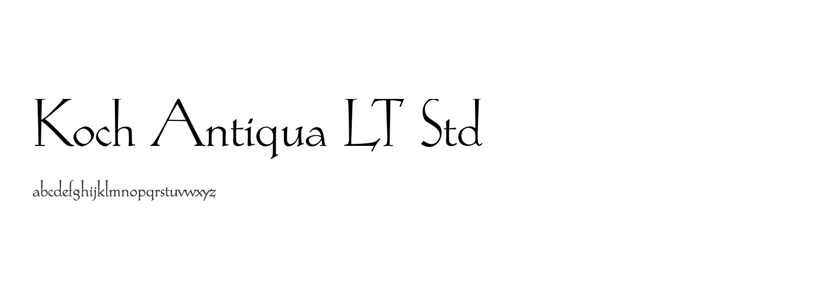 Spécimen de Koch Antiqua LT Std
