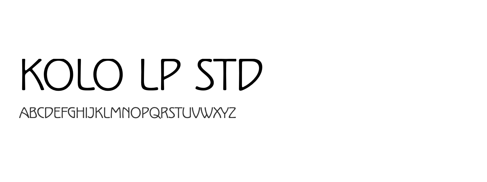 Spécimen de Kolo LP Std
