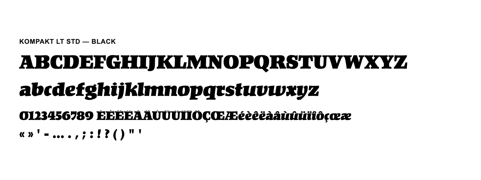 Spécimen de Kompakt LT Std Black