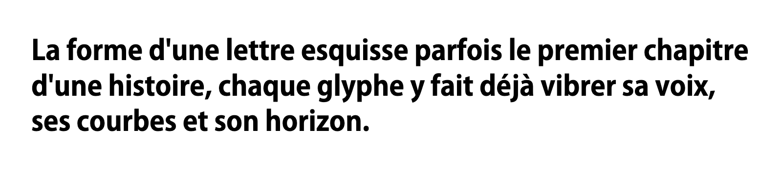 Phrase commune composée en Kozuka Gothic Pr6N
