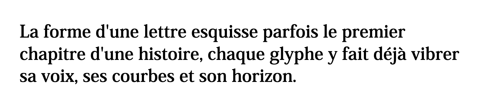 Phrase commune composée en Kozuka Mincho Std