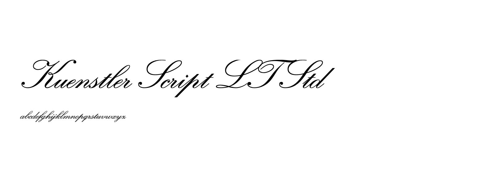 Spécimen de Kuenstler Script LT Std