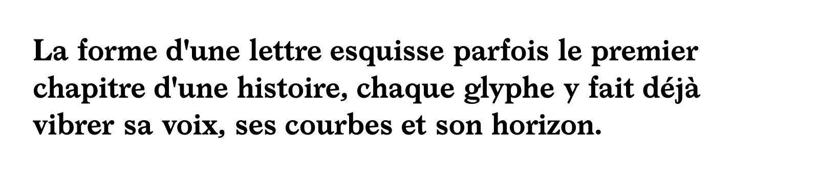 Phrase commune composée en Larish Neue