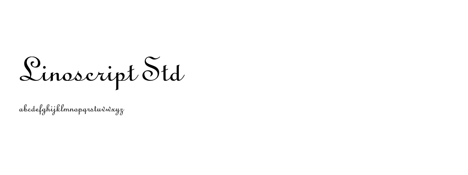 Spécimen de Linoscript Std