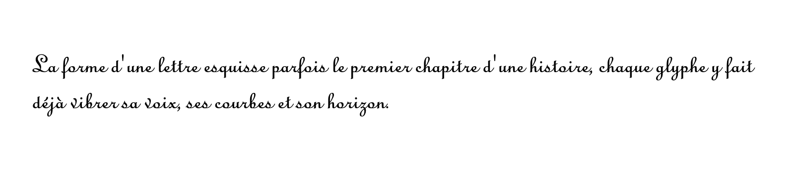 Phrase commune composée en Linoscript Std