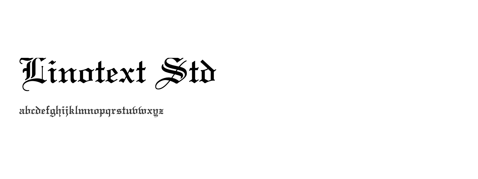 Spécimen de Linotext Std