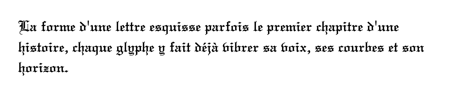 Phrase commune composée en Linotext Std