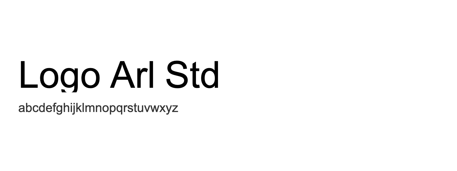 Spécimen de Logo Arl Std
