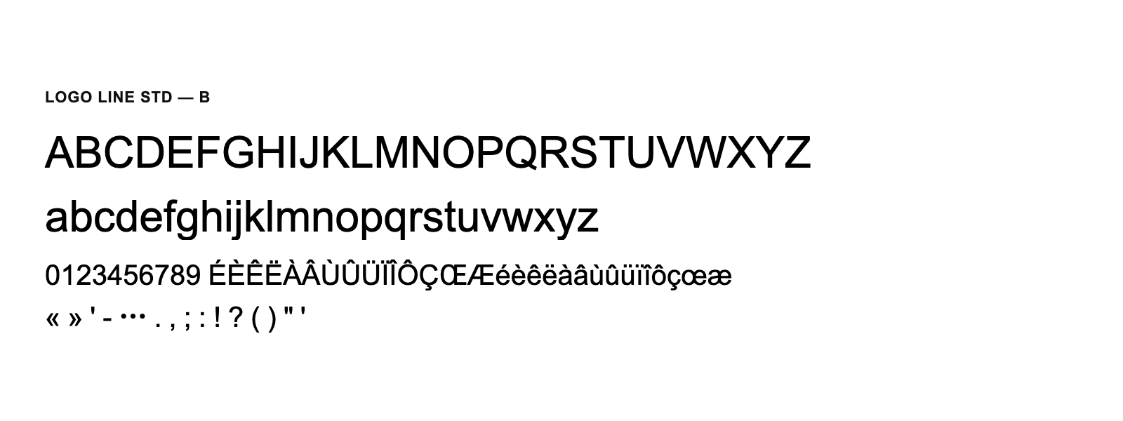 Spécimen de Logo Line Std B