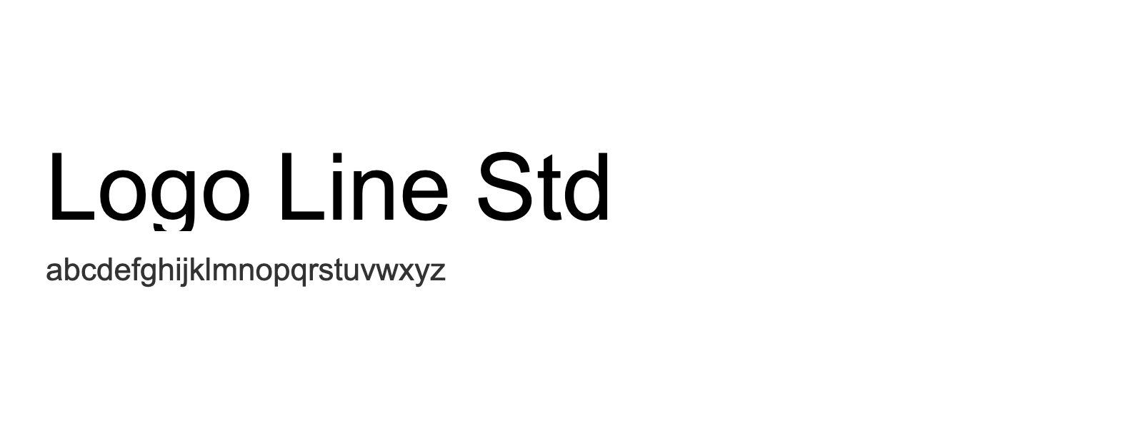 Spécimen de Logo Line Std