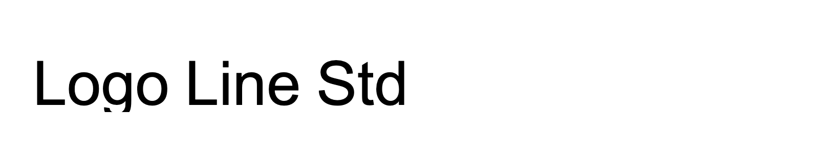 Nom de la famille Logo Line Std composé dans la police