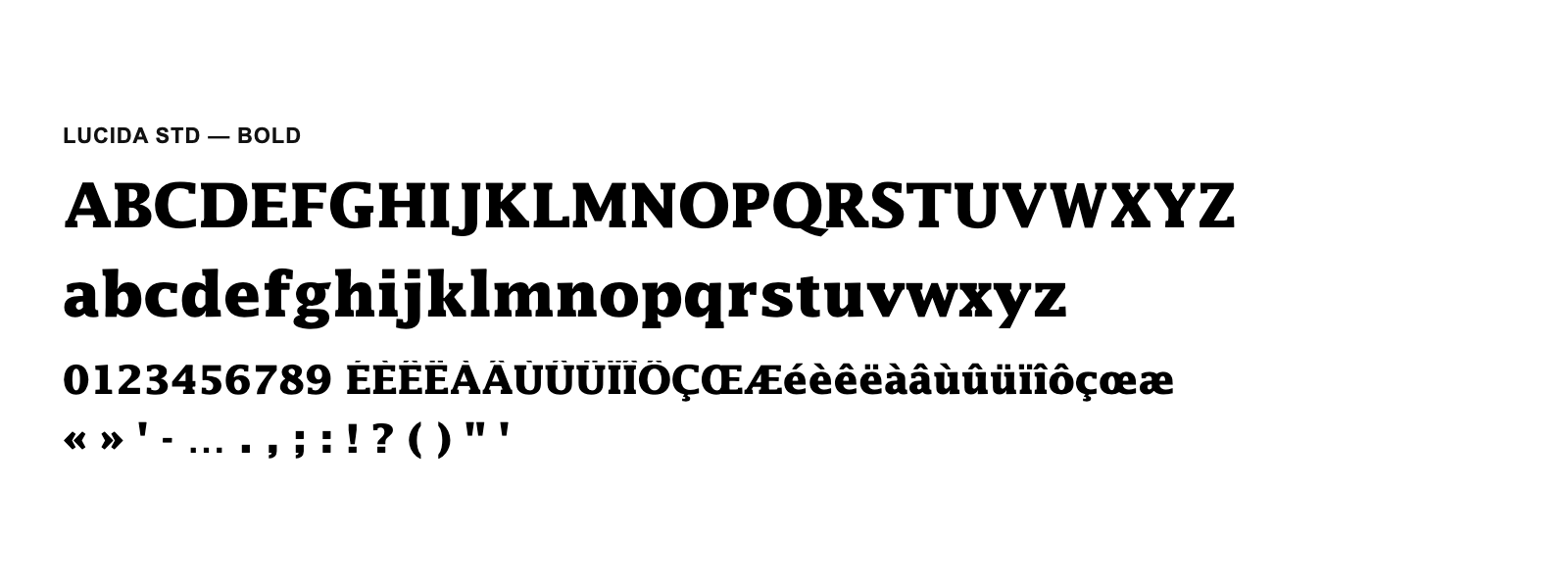Spécimen de Lucida Std Bold