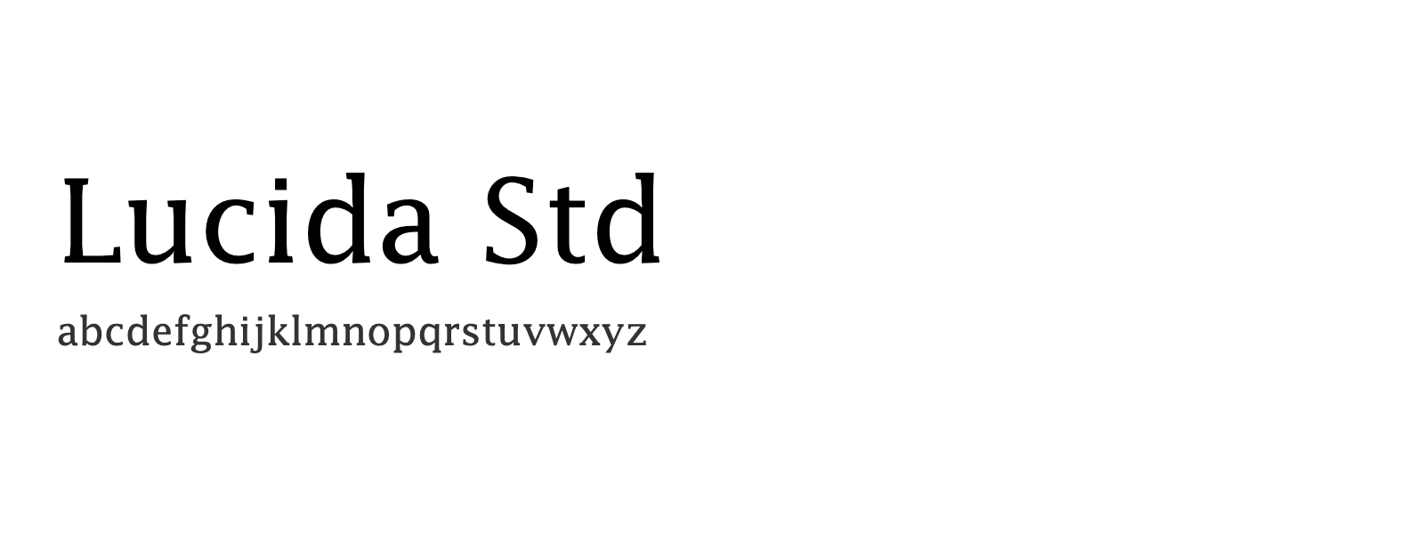 Spécimen de Lucida Std