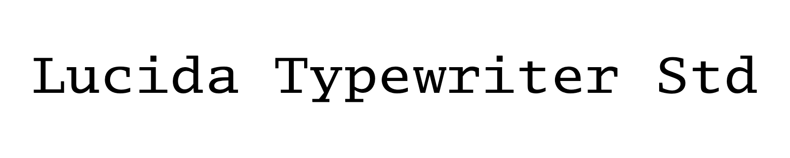Nom de la famille Lucida Typewriter Std composé dans la police