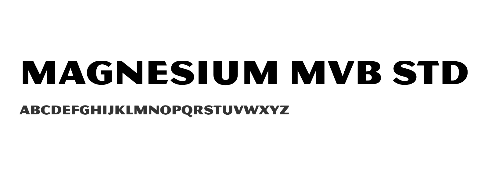 Spécimen de Magnesium MVB Std