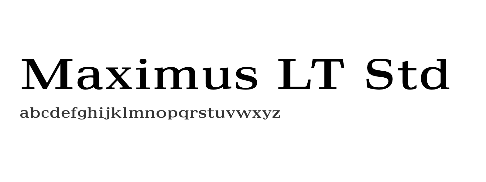 Spécimen de Maximus LT Std