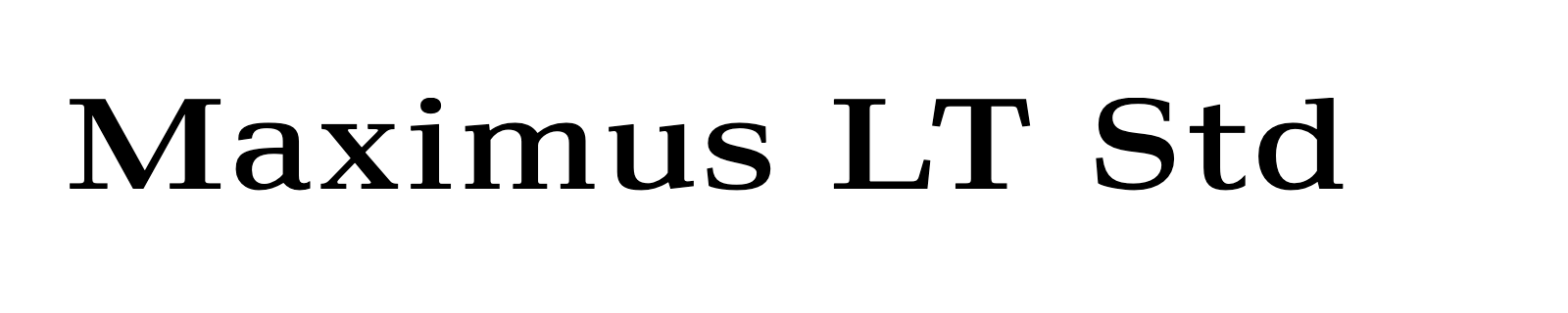 Nom de la famille Maximus LT Std composé dans la police