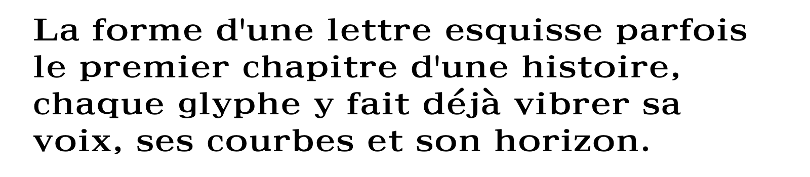 Phrase commune composée en Maximus LT Std