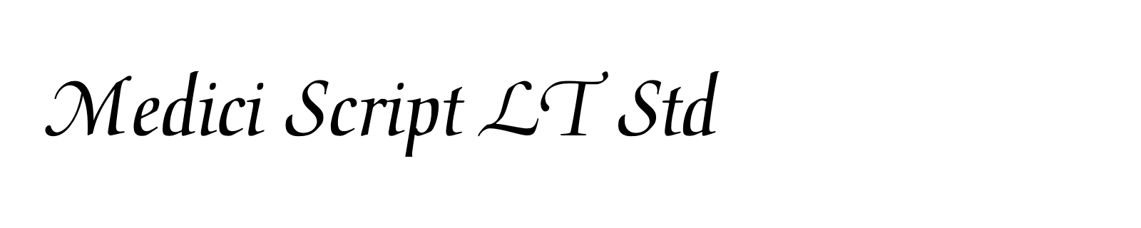 Nom de la famille Medici Script LT Std composé dans la police