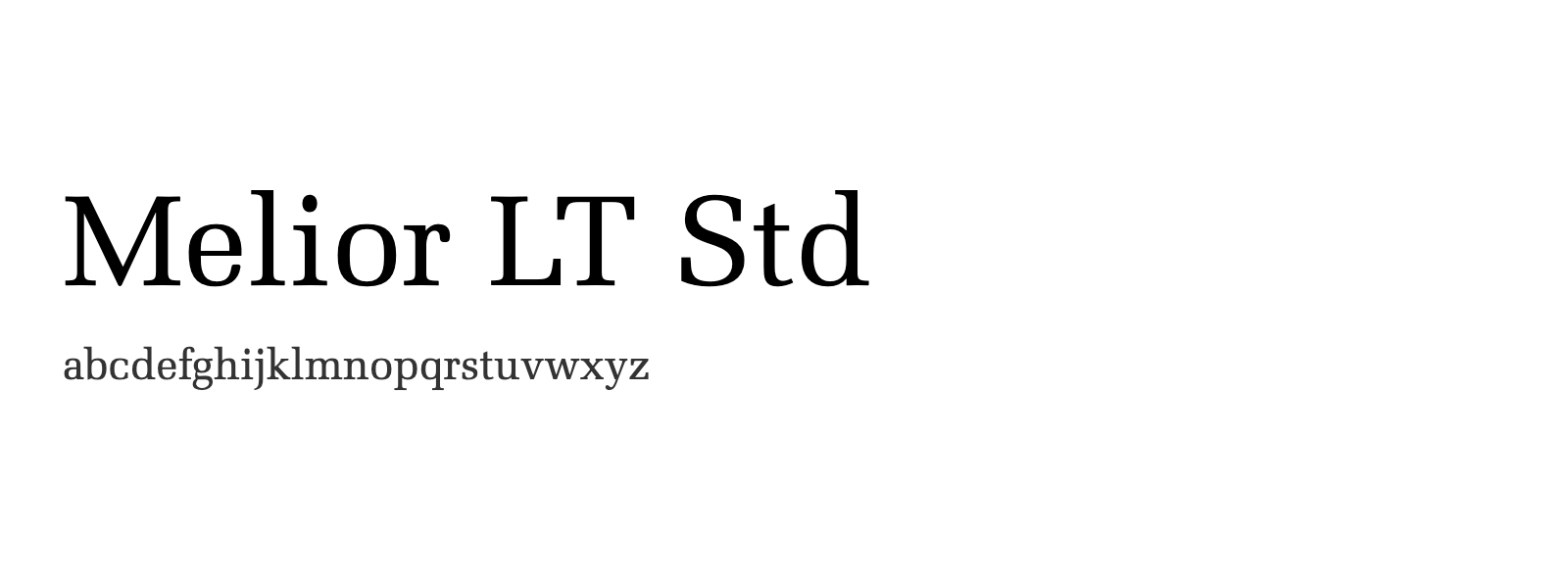 Spécimen de Melior LT Std