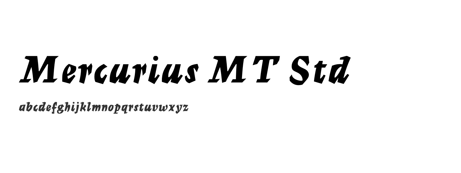Spécimen de Mercurius MT Std